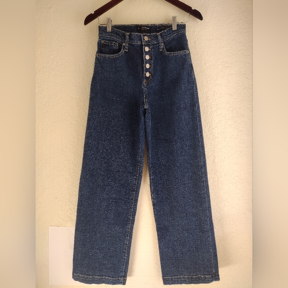 High-Rise Wide-Leg Button Fly Jean - Picture 1 of 7